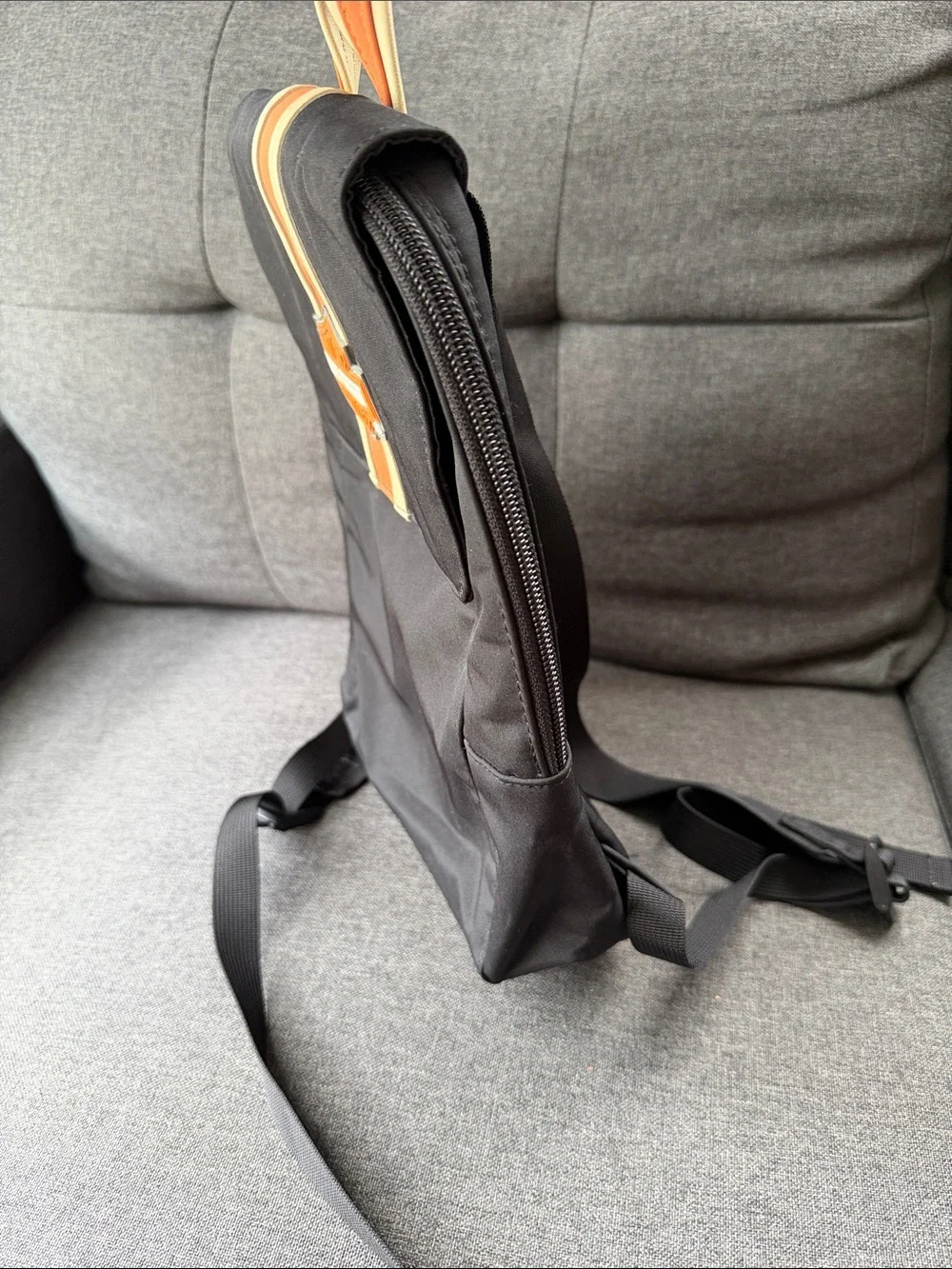 Harley-Davidson Black & Orange Nylon Mini Backpack Lightweight Motorcycle Bag